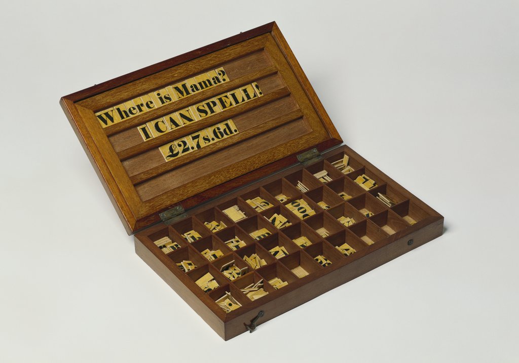 Detail of Spelling game. England, 1845 by Unknown