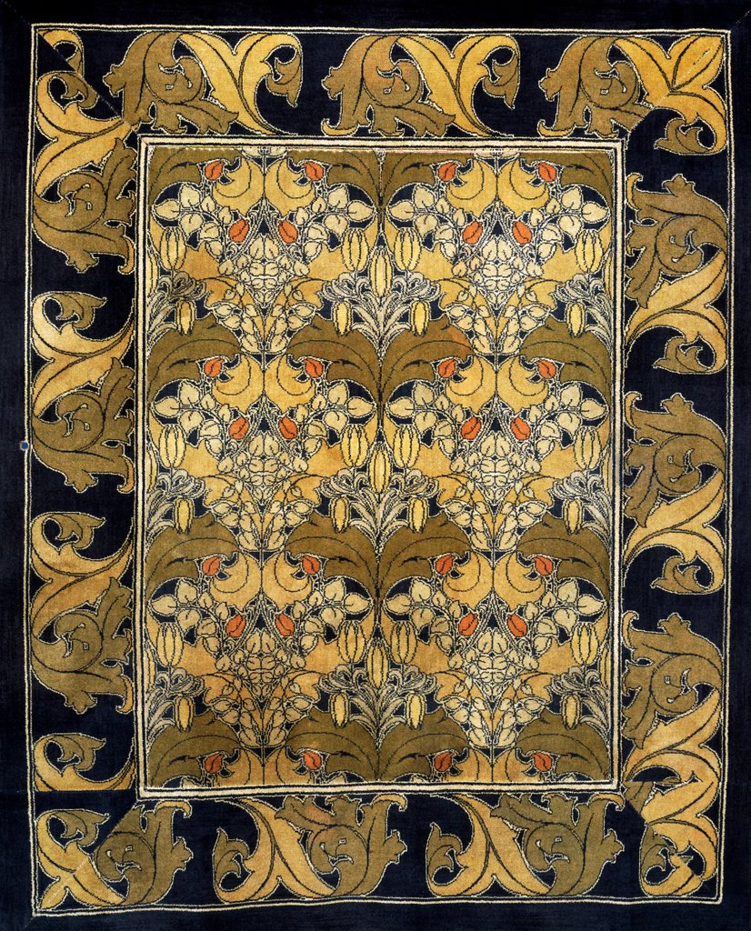 Detail of Carpet furnishing fabric by Charles Francis Annesley Voysey