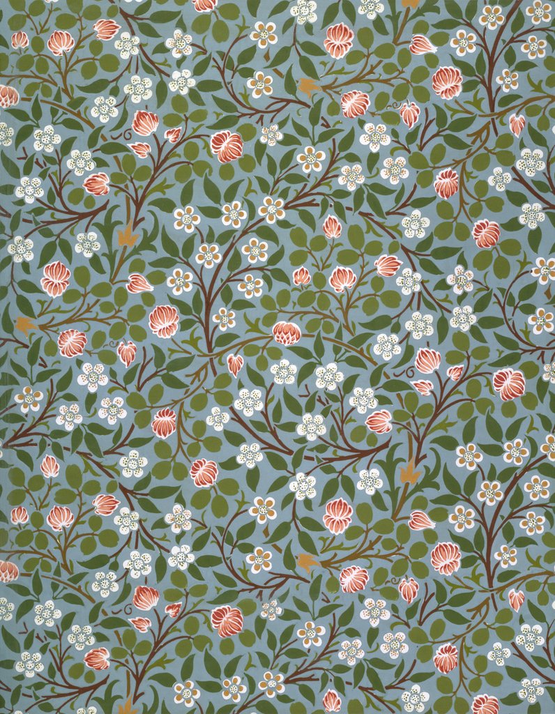 Detail of Clover wallpaper by John Henry Dearle