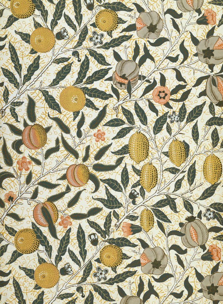 Detail of Fruit wallpaper by William Morris