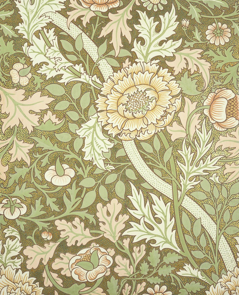 Detail of Norwich wallpaper by William Morris