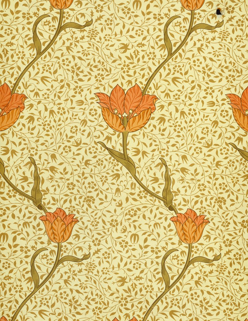 Detail of Garden Tulip wallpaper by William Morris