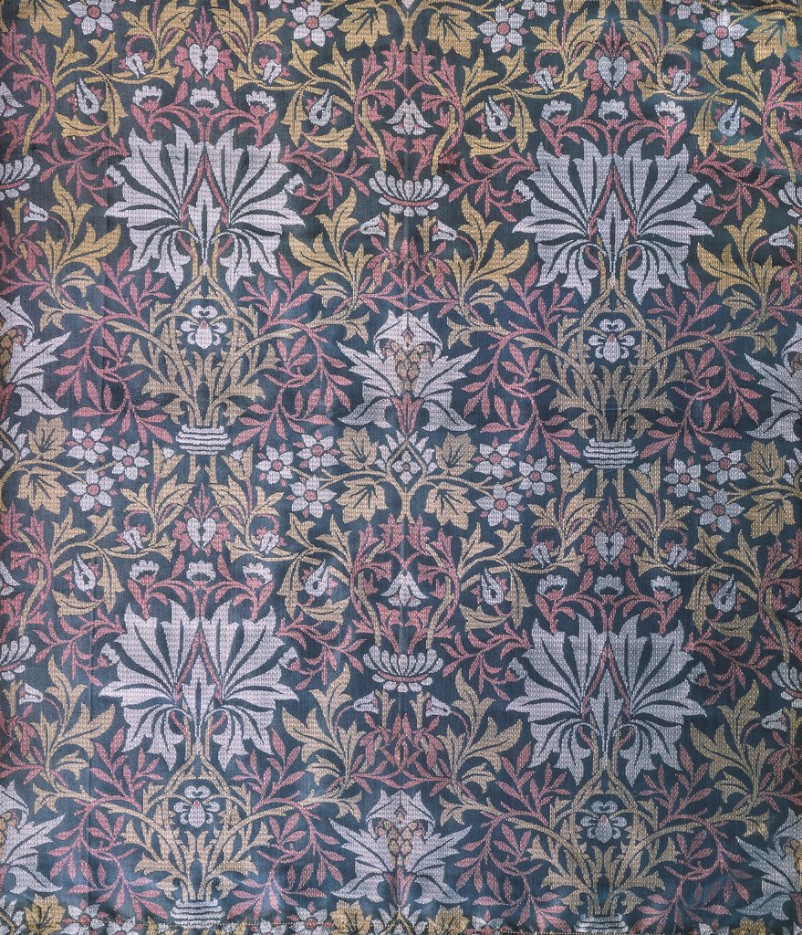 Detail of Flower Garden furnishing fabric by William Morris
