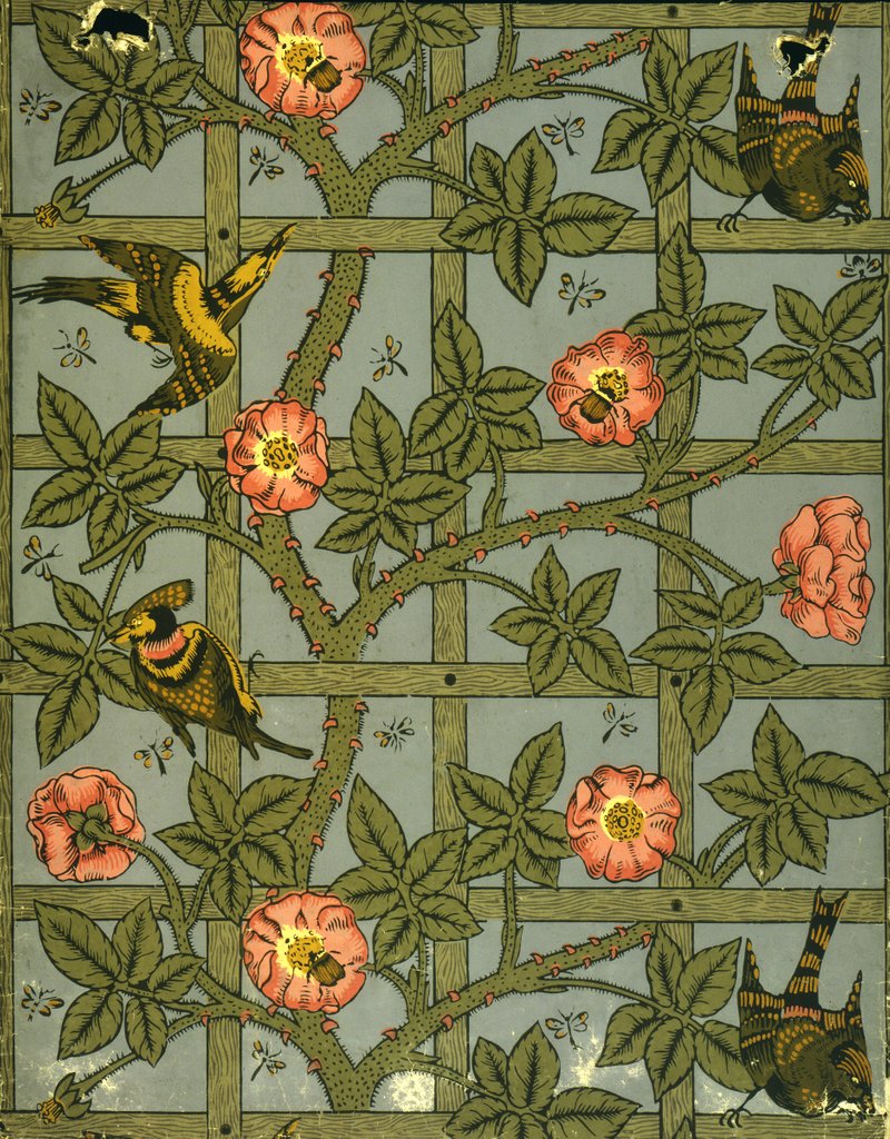 Detail of Trellis wallpaper by William Morris