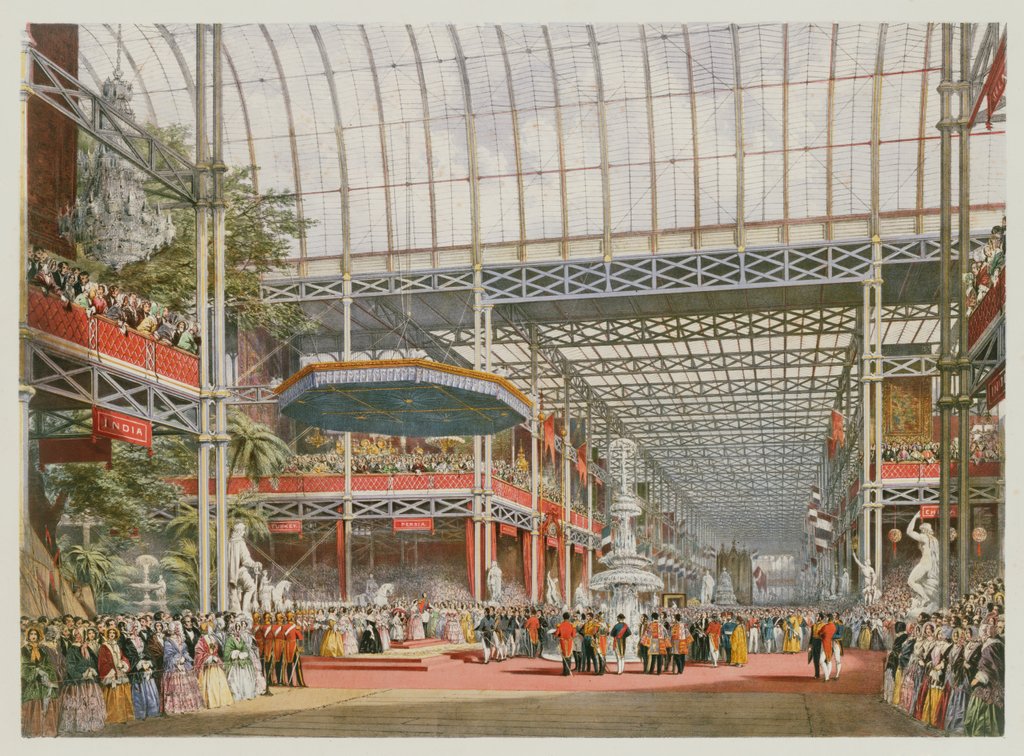 Detail of The Inauguration of The Great Exhibition by Joseph Nash