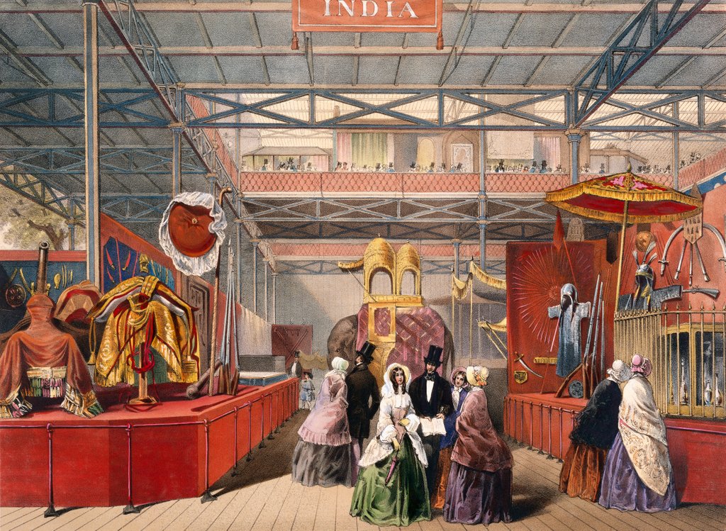 Detail of Indian Court, The Great Exhibition by Walter Goodall