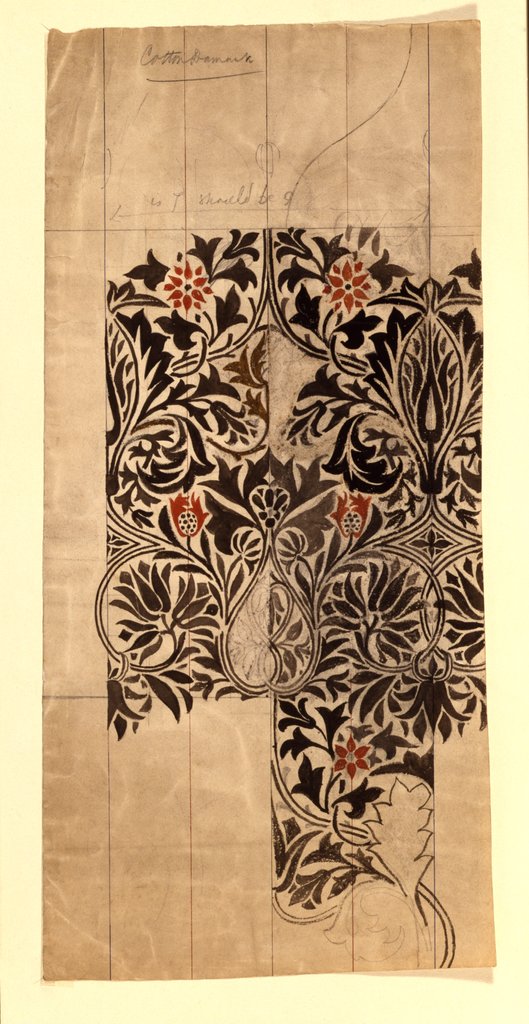 Detail of Design for cotton damask by William Morris