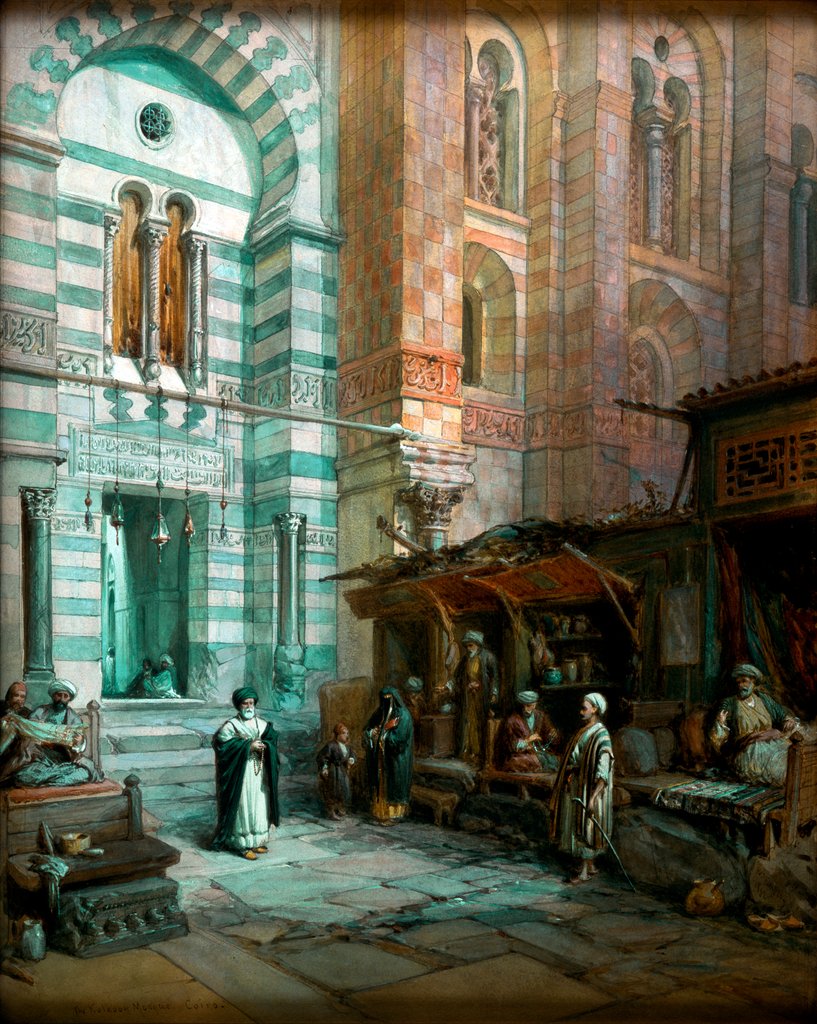Detail of The Maristan or Mosque-Hospital in Cairo by William Simpson