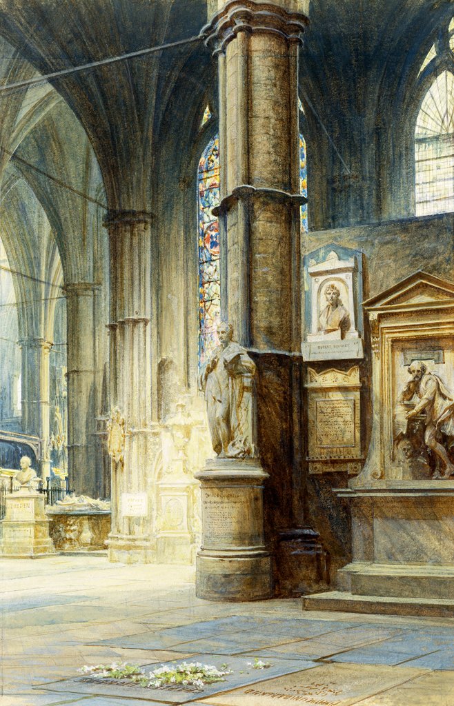 Detail of The Grave of Charles Dickens by Luke Fildes