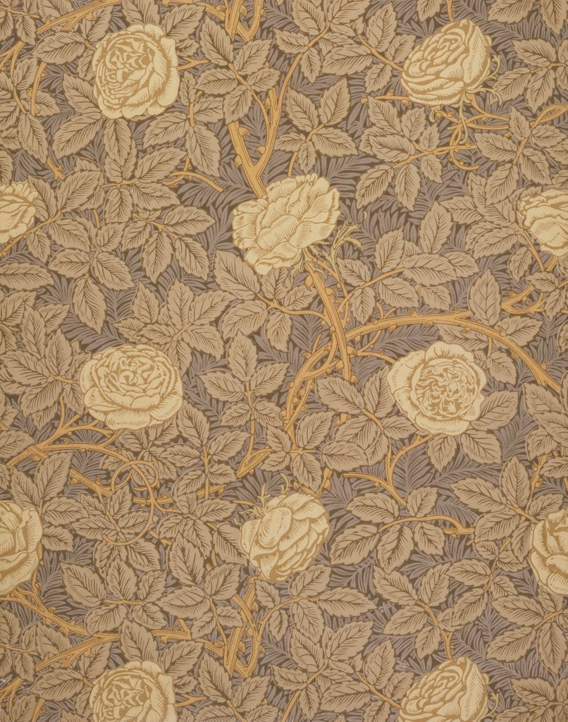 Detail of Rose wallpaper by William Morris