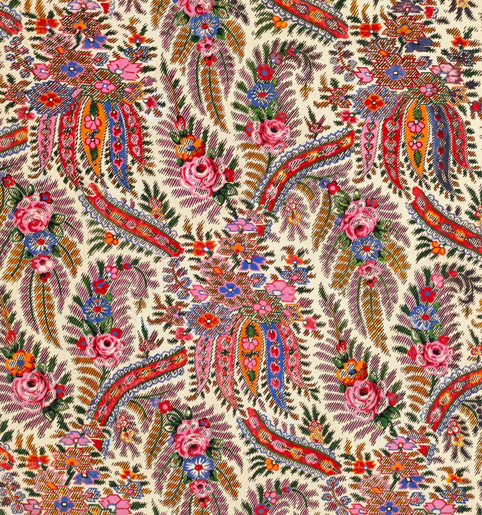 Detail of Design for printed shawl fabric by George Charles Haité