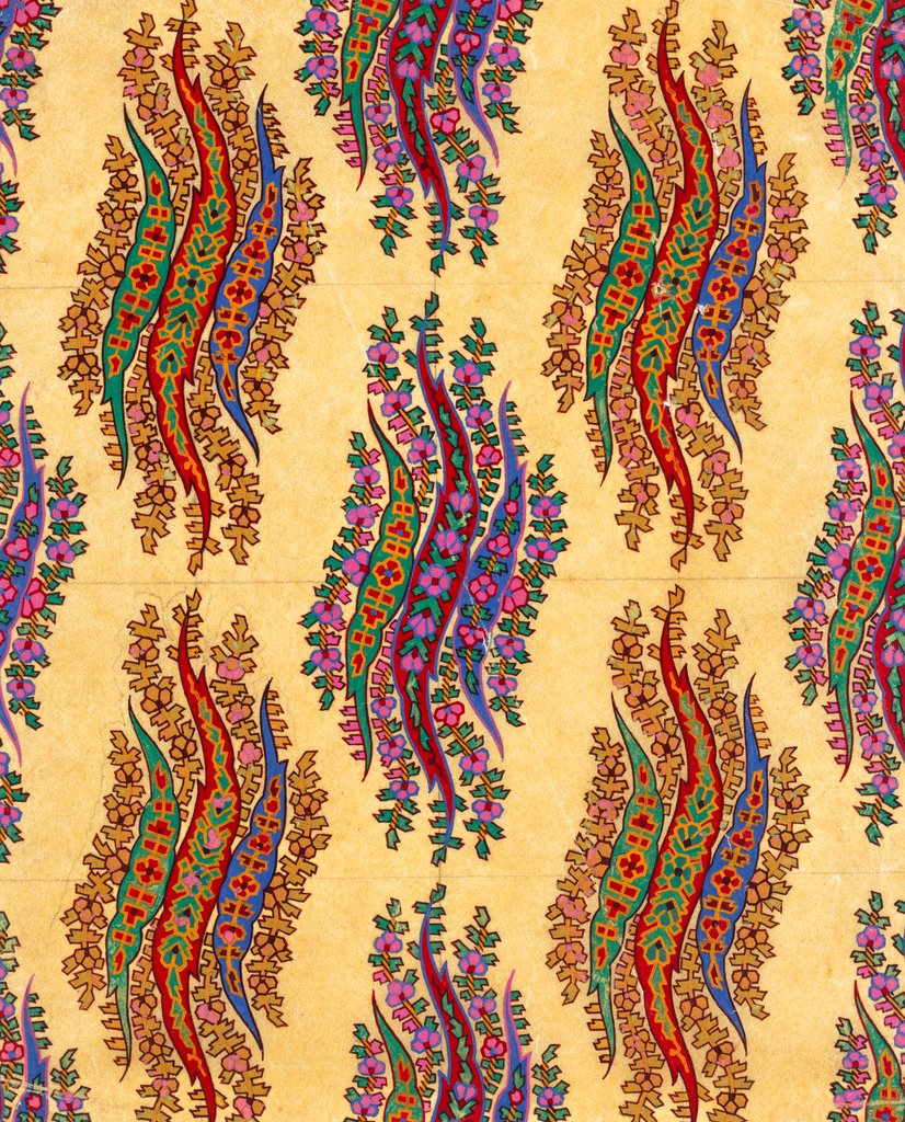 Detail of Design for printed shawl fabric by George Charles Haité