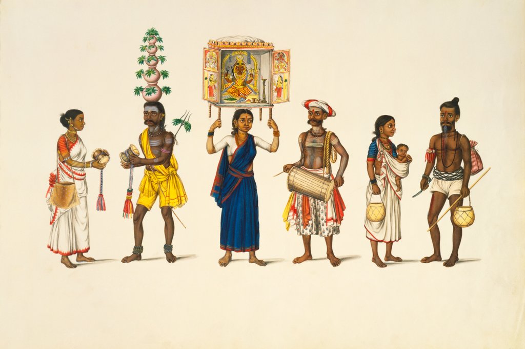 Detail of Three religious medicant couples by Unknown