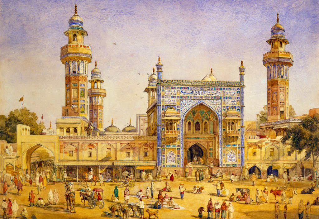 Detail of The Mosque of Wazir Ali Khan at Lahore by William Carpenter