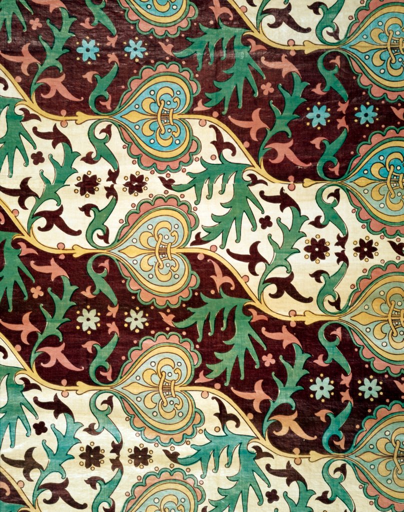 Detail of Gothic Arabesque material by Augustus Welby Northmore Pugin