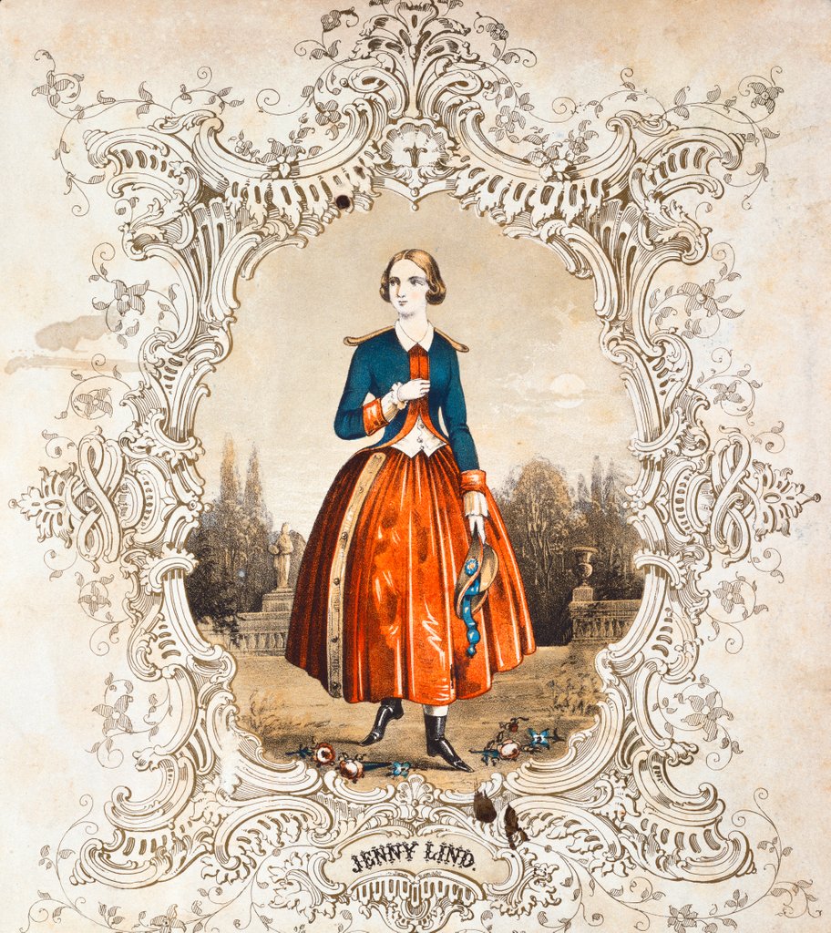 Detail of Jenny Lind as Maria in La Figlia del Reggimento by James Romage