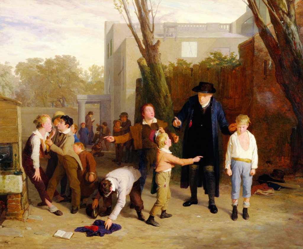 Detail of The fight interrupted by William Mulready