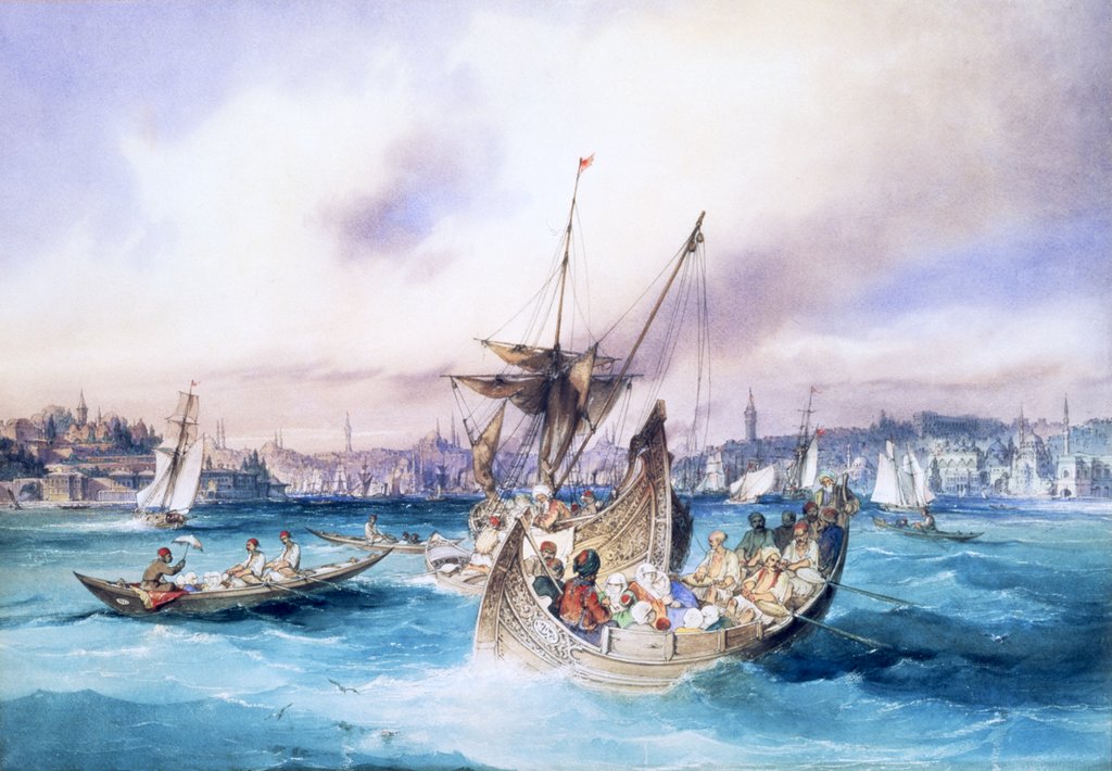 Detail of The entrance to the Golden Horn by Aloysius Rosarius Amadeus Raymondus Andreas Brueghel