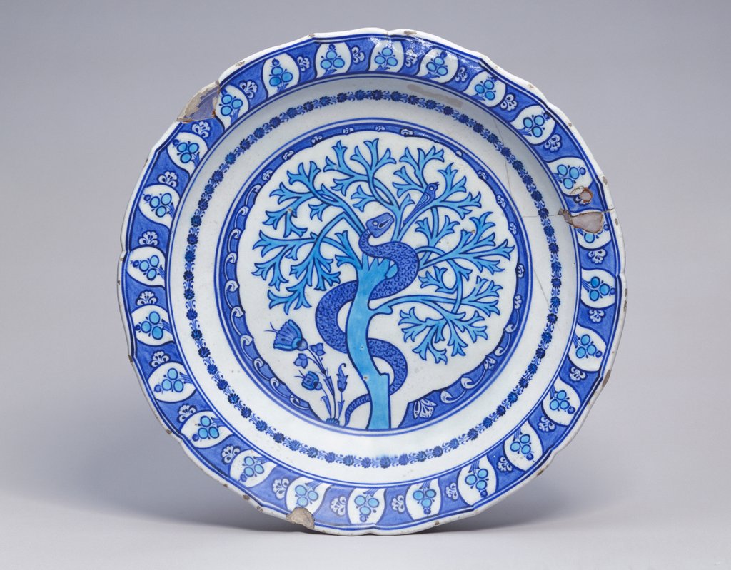 Detail of Serpent Dish by Unknown