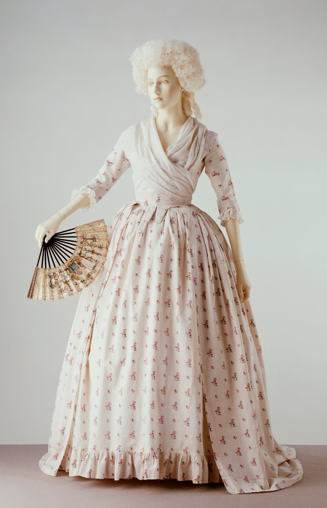 Detail of Gown and petticoat. England, 1785 by Unknown