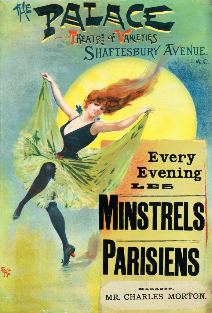 Detail of Les Minstrels Parisiens. London, England, 1895 by Unknown