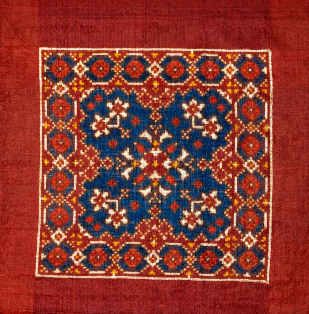 Detail of Pair of Ikat Handkerchiefs by Chhotalal M. Salvi