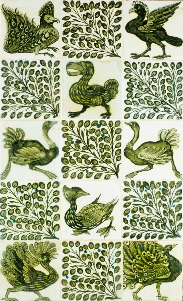 Detail of Birds and leaves by Unknown