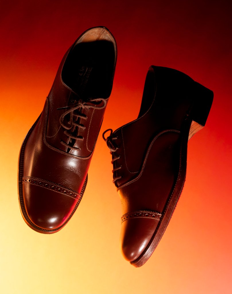 Detail of Man's utility shoes. Britain, 20th century by Unknown