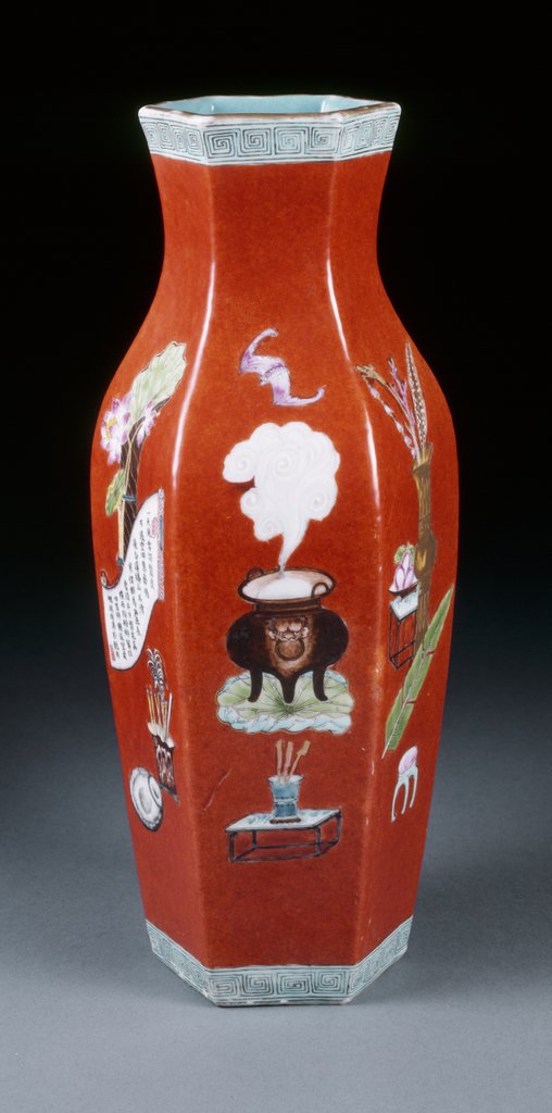 Detail of Hexagonal vase by Unknown