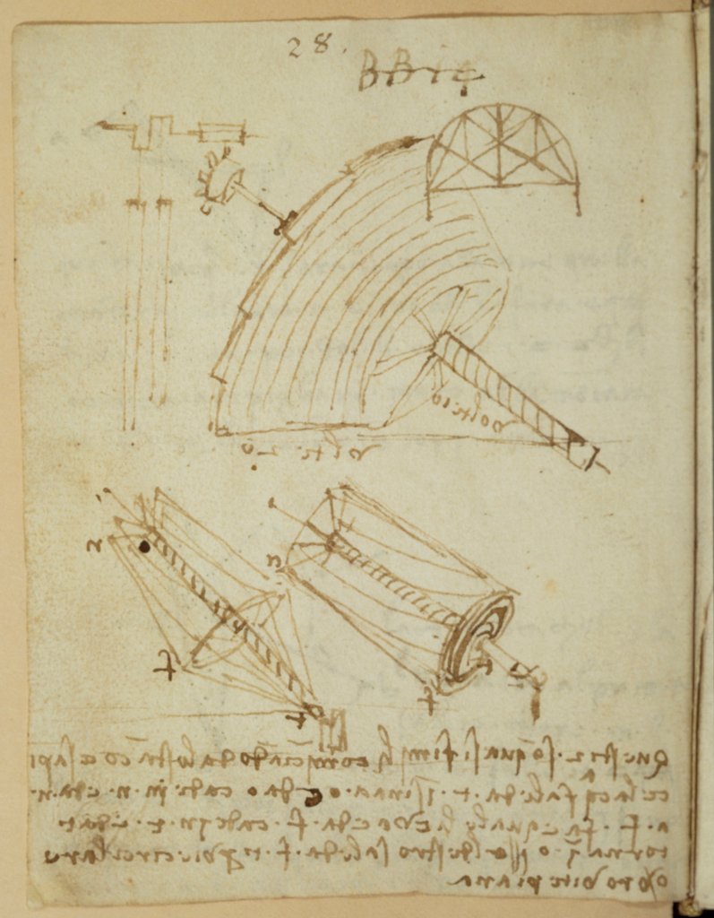 Detail of Forster Codex I by Leonardo da Vinci