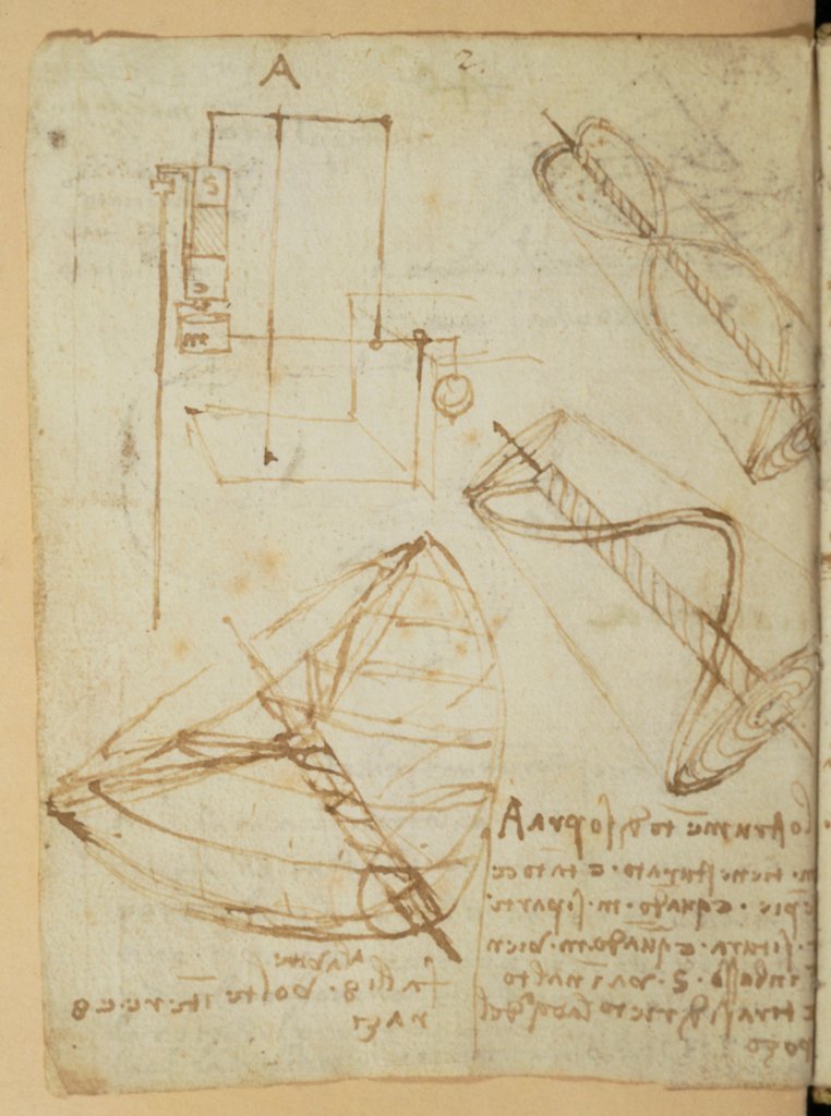 Detail of Forster Codex I by Leonardo da Vinci