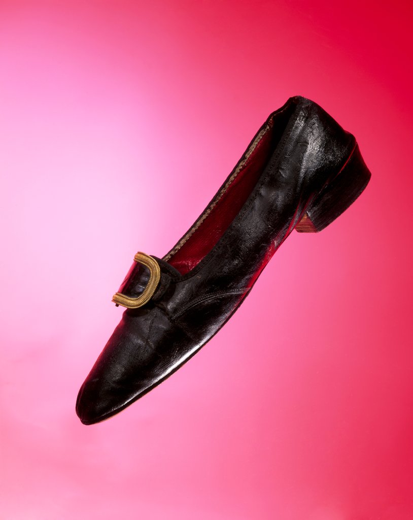 Detail of Man's court shoe. Britain, early 19th century by Unknown