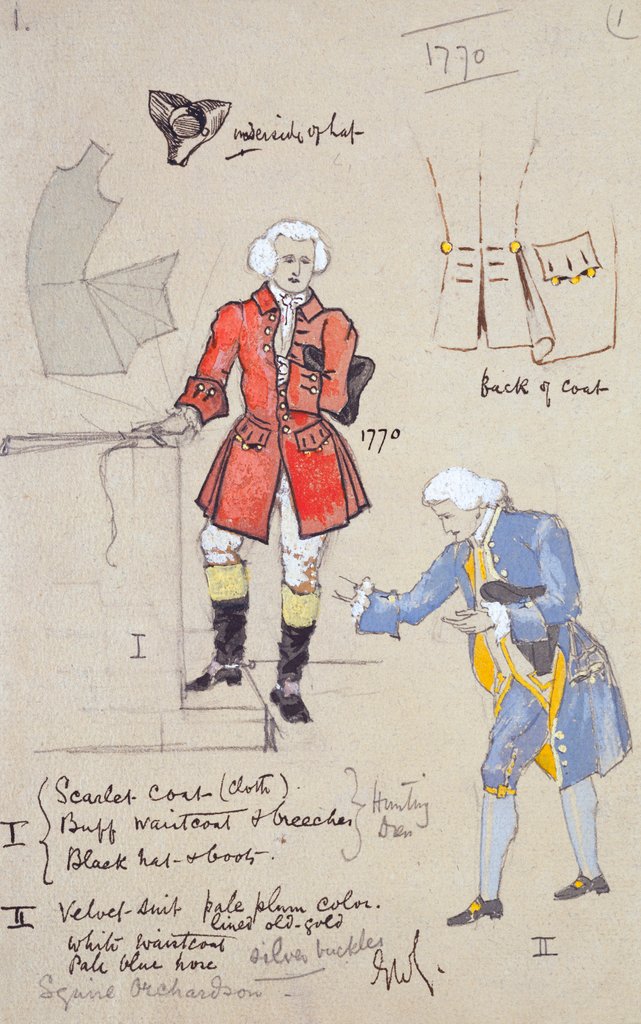 Detail of Costume design by Edward William Godwin