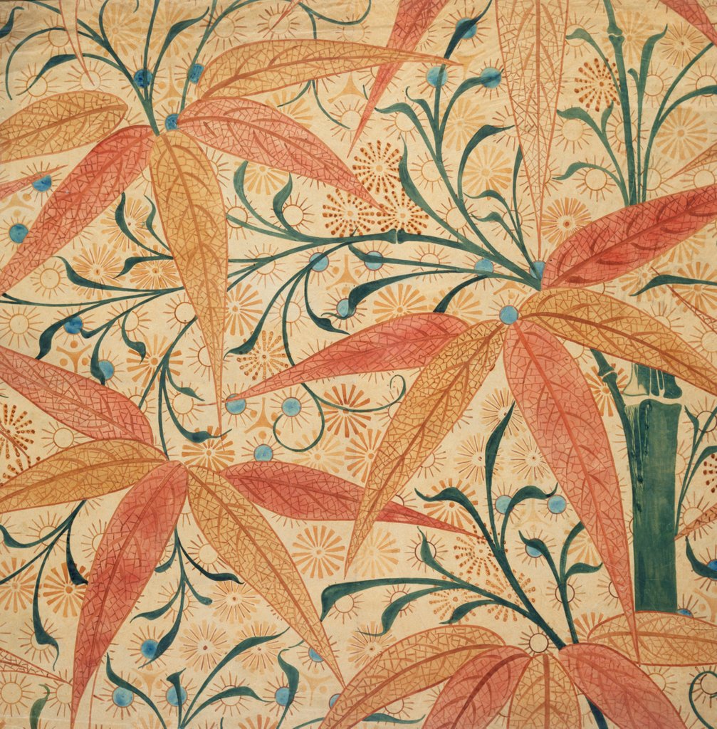 Detail of Bamboo wallpaper by Edward William Godwin