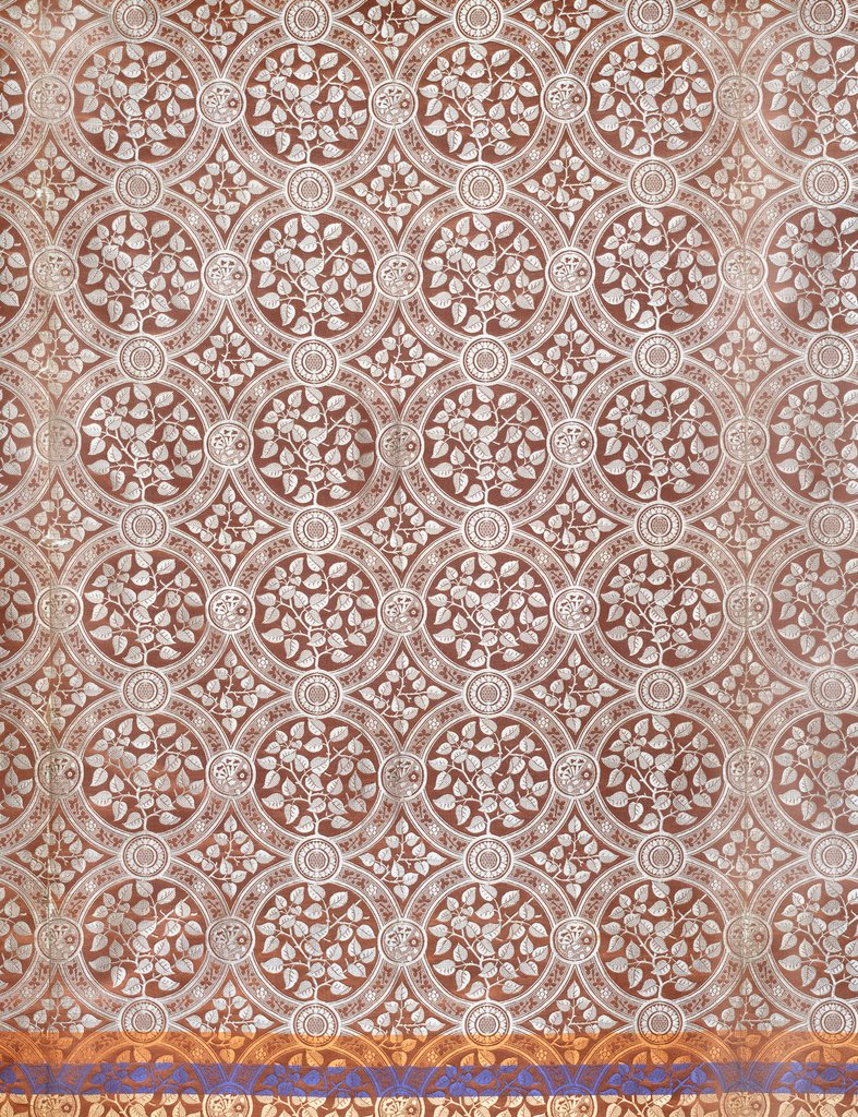 Detail of Small Syringa furnishing fabric by Edward William Godwin