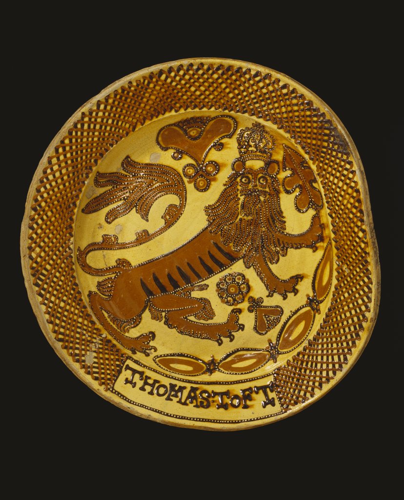 Detail of Heraldic Lion Dish by Thomas Toft