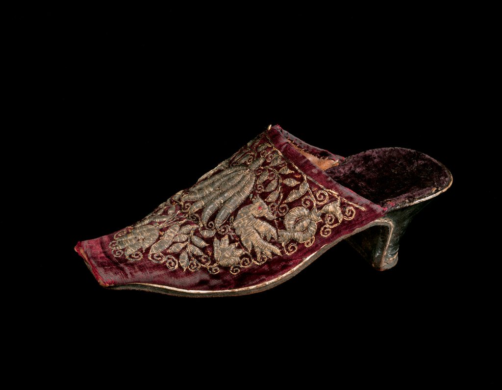 Detail of Women's mule. England, mid-17th century by Unknown