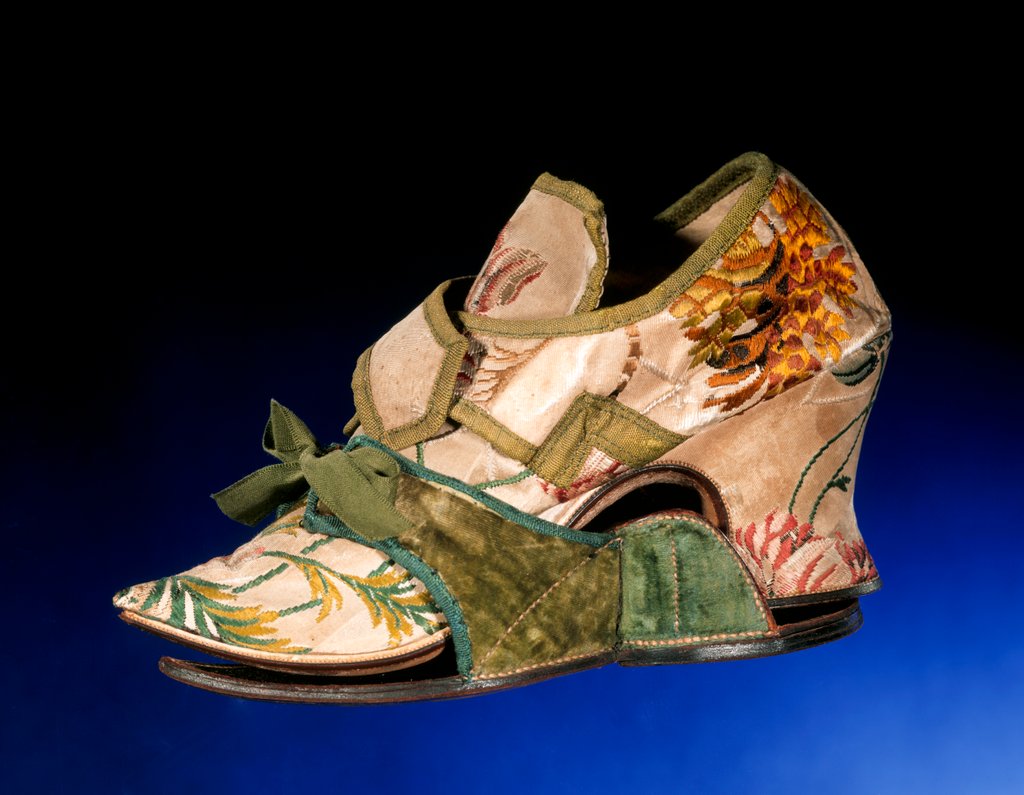 Detail of Woman's shoe. Britain, 1730-40 by Unknown
