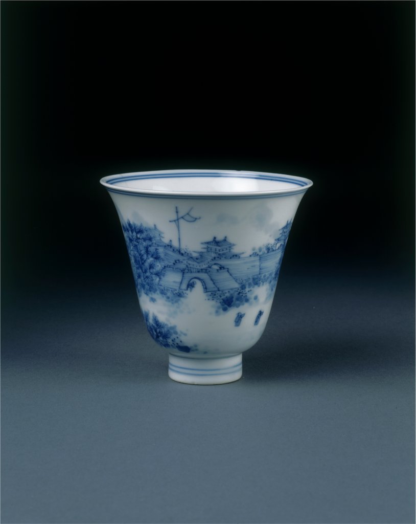Detail of Porcelain cup. China, Qing dynasty, 1662-1722 by Unknown