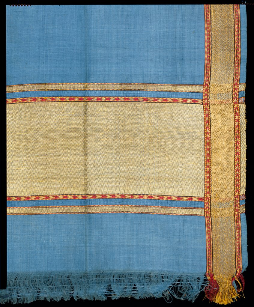 Detail of Woven silk fragment. Punjab, India, mid-19th century by Unknown