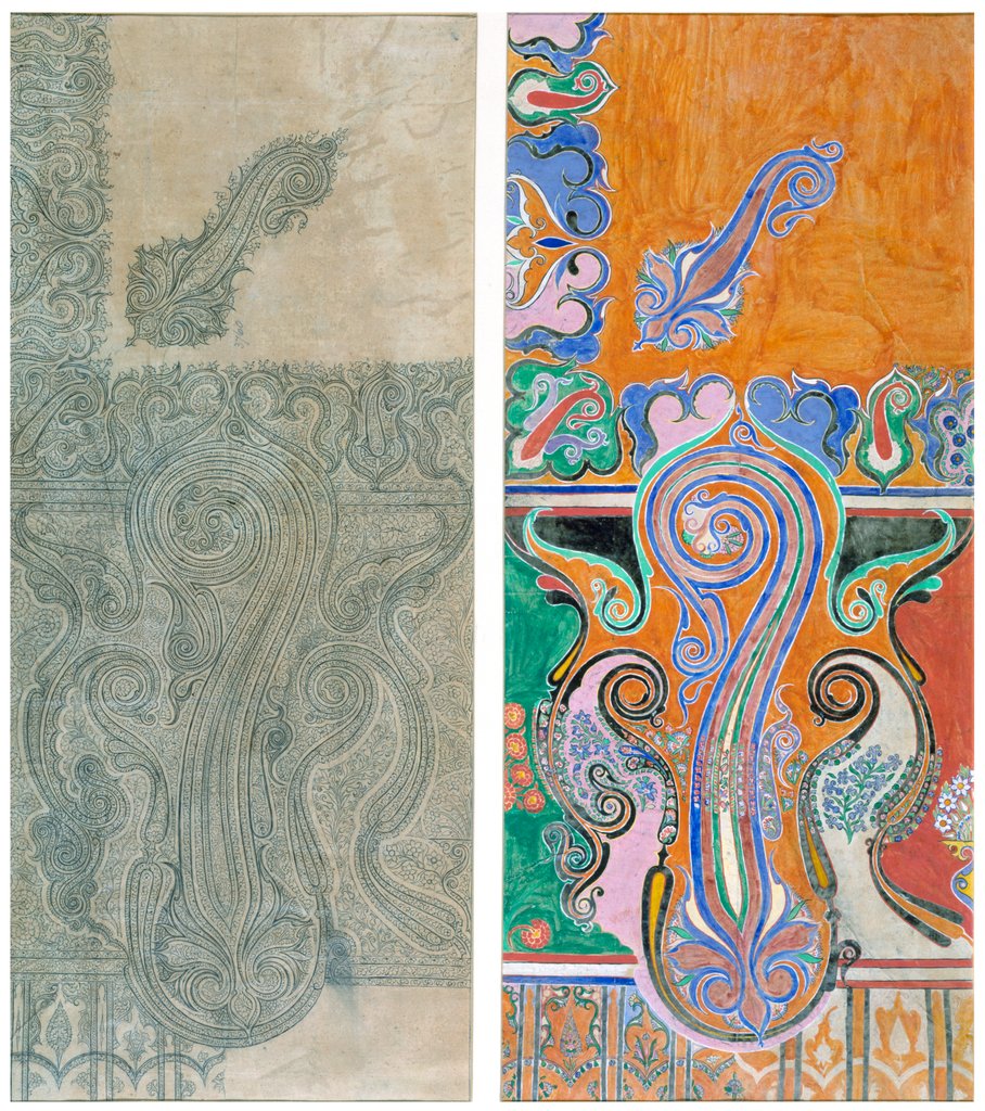 Detail of Design for a Shawl by Unknown