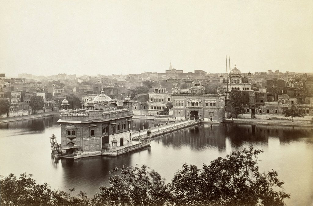 Detail of The Golden Temple, photo W. G. Stretton. Amritsar, India, mid-19th century by W. G. Stretton