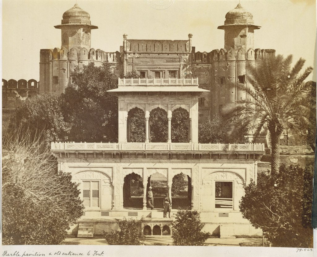 Detail of Marble Pavillion and Entrance to Old Fort by J. Craddock