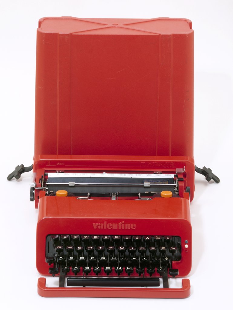Detail of Valentine' typewriter by Ettore Sottsass & Perry King