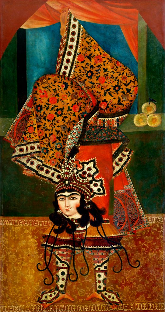 Detail of Dancer Performing Acrobatics. Iran, 19th century by Unknown