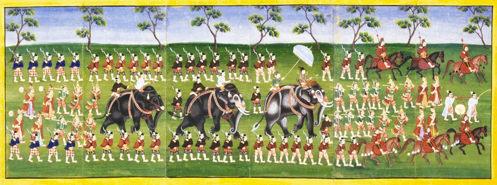 Detail of Elephant procession. Mandalay, Burma, 19th century by Unknown