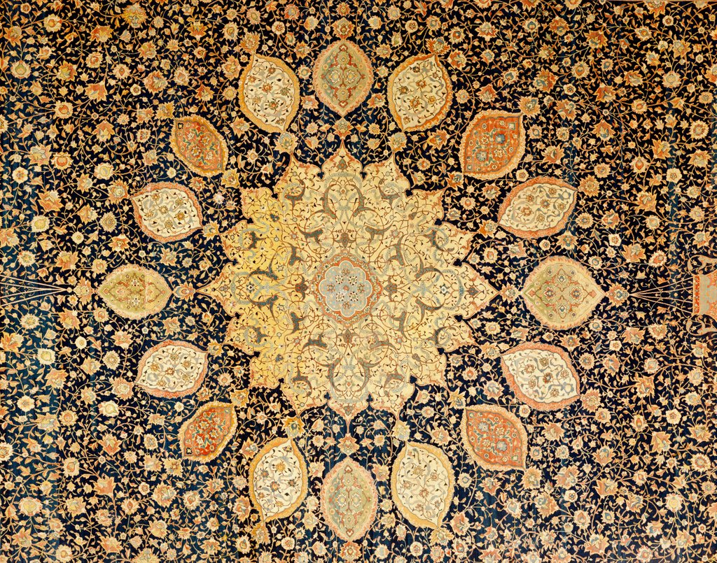 Detail of The Ardabil Carpet, detail. Iran, mid-16th century by Anonymous