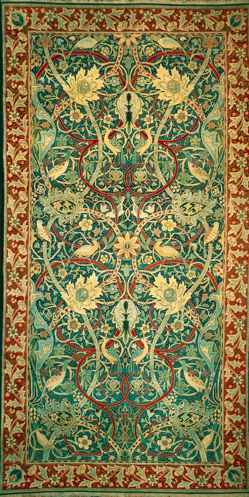 Detail of The Bullerswood Carpet, detail by John Henry Dearle