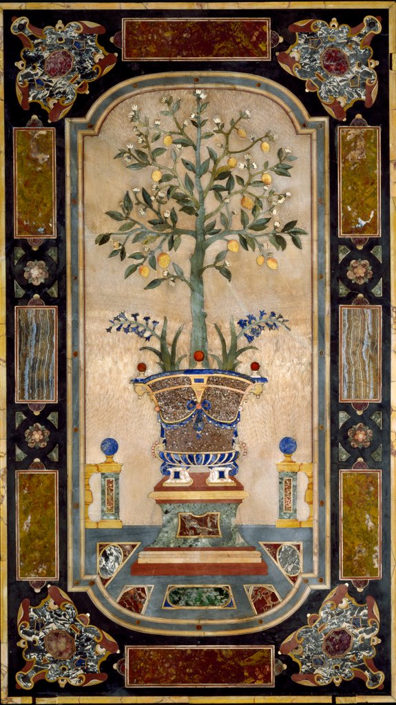 Detail of Vase of Flowers with Fruit. Florence, Italy, 1675 by Matteo Nigetti