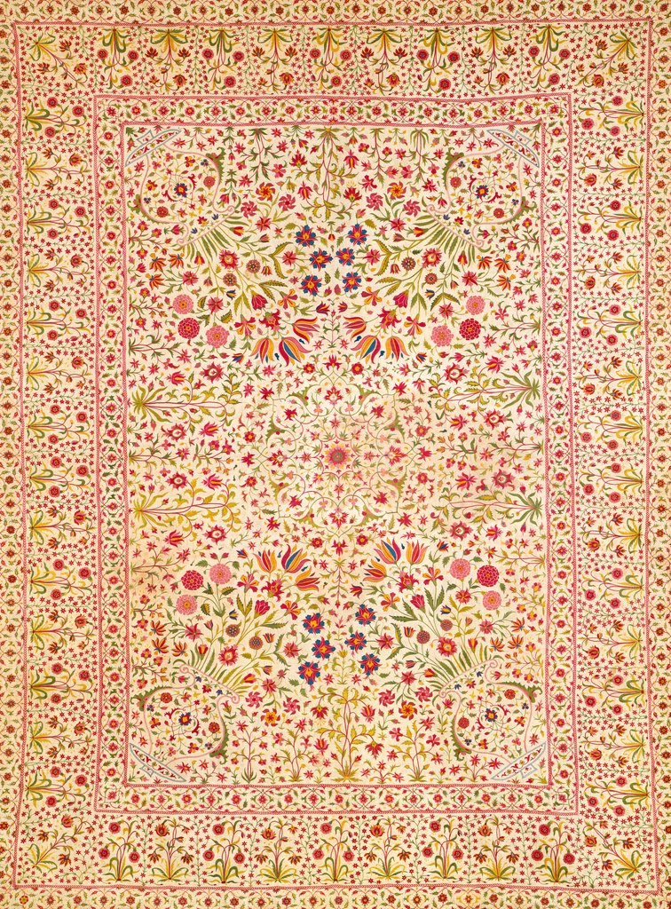 Detail of Floor spread. Gujarat, India, early 18th century by Unknown